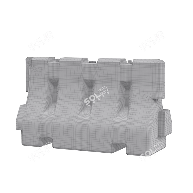 Versatile Fillable Barrier: Sand & Water Fill Option 3D model image 3