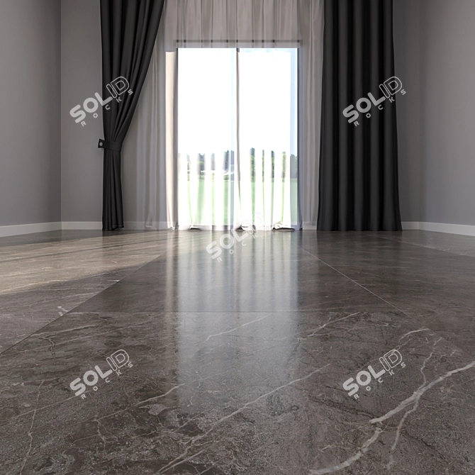 Elegant Marble Floor Tiles 3D model image 2