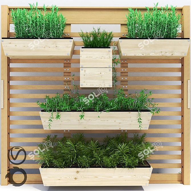 Versatile Shelf Planter: Stylish Box for Plants 3D model image 1