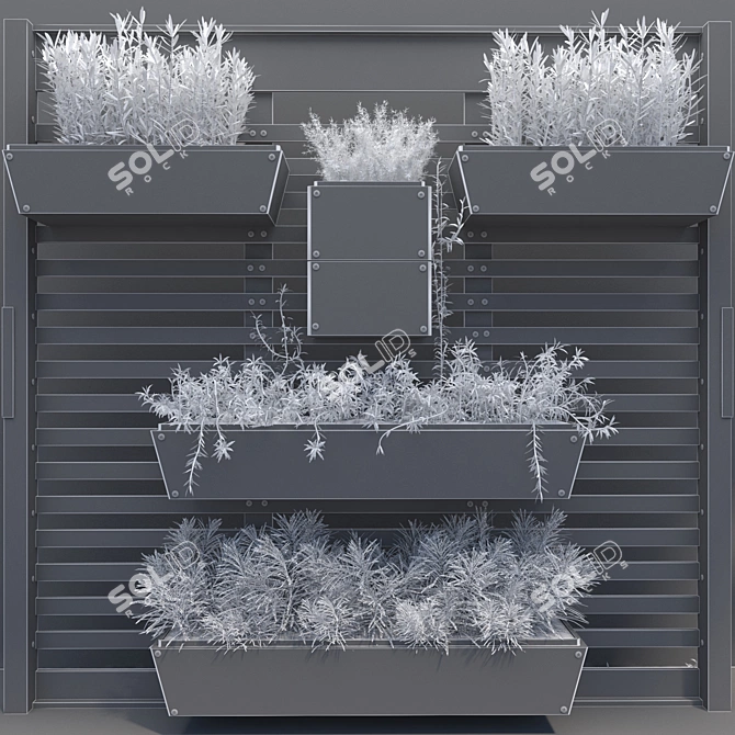 Versatile Shelf Planter: Stylish Box for Plants 3D model image 3