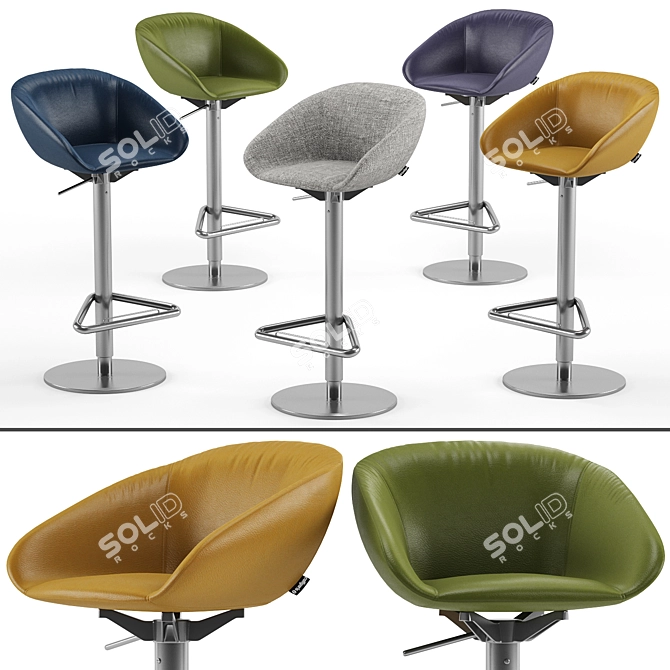 Calligaris Love Barstool: Stylish and Functional 3D model image 1