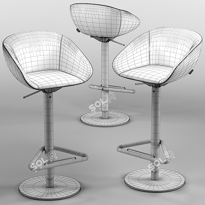 Calligaris Love Barstool: Stylish and Functional 3D model image 3