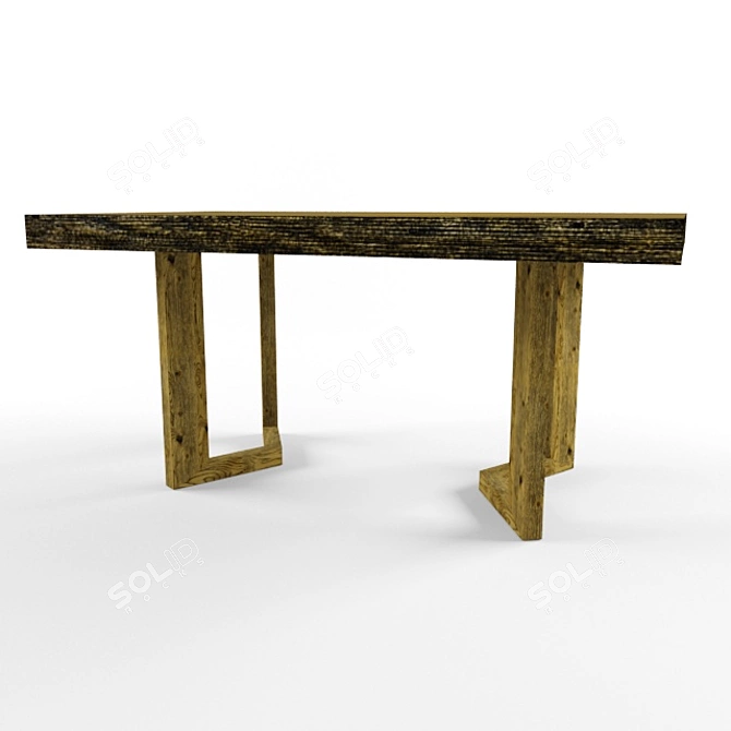 Craft Extendable Dining Table 3D model image 1