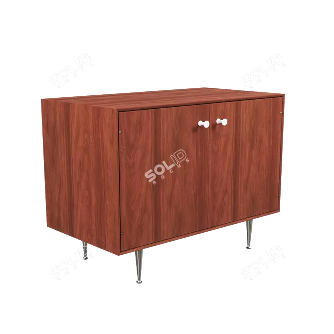 Sleek Nelson Thin Edge Cabinet 3D model image 2