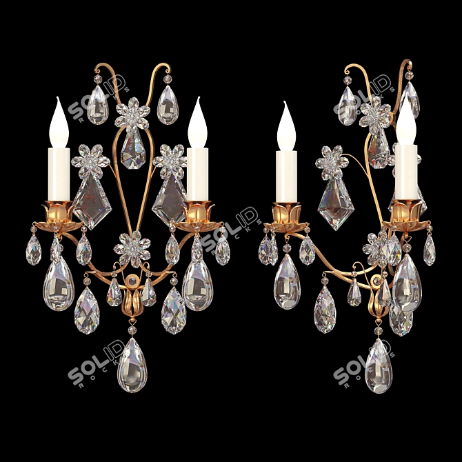 Glamorous Bagues Paris Wall Sconce 3D model image 1