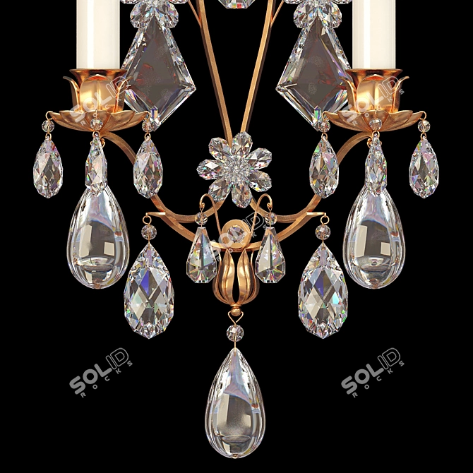 Glamorous Bagues Paris Wall Sconce 3D model image 2