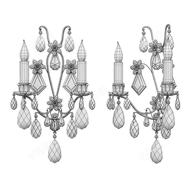 Glamorous Bagues Paris Wall Sconce 3D model image 3