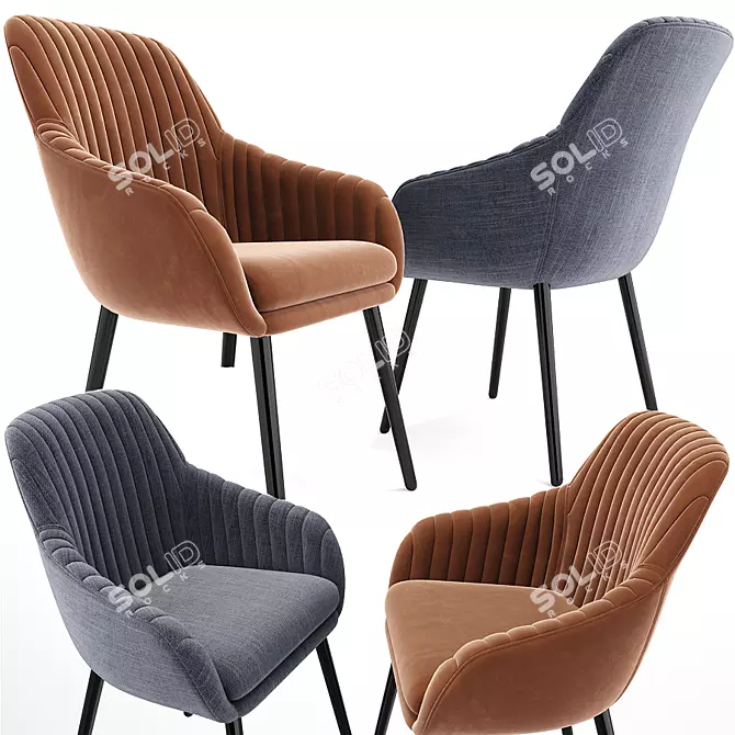 Elegant Rochelle Lounge Chair 3D model image 1