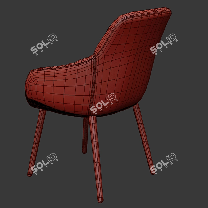 Elegant Rochelle Lounge Chair 3D model image 3