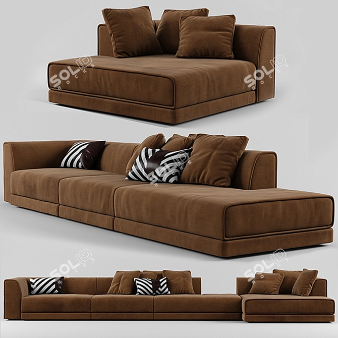 Baxter Rafael Sofa: Timeless Elegance for Your Home 3D model image 1