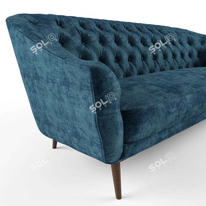 Elegant Neiman Marcus Tufted Sofa 3D model image 2