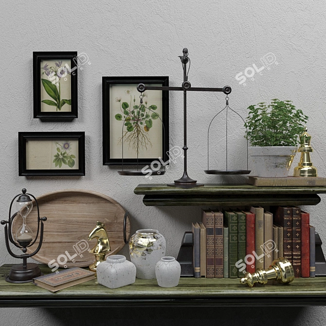 Rustic Farmhouse Decor Set 3D model image 1