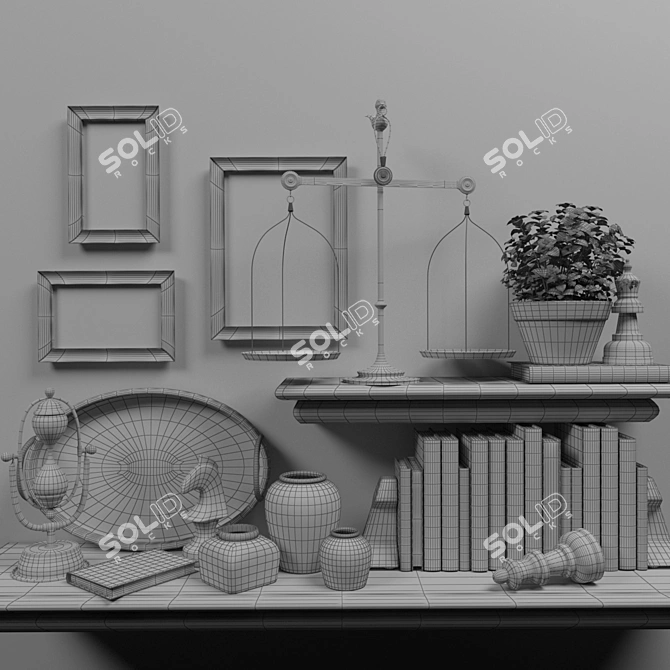 Rustic Farmhouse Decor Set 3D model image 2