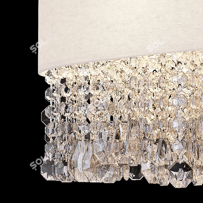 Maytoni MOD600PL-09W - White Metal Chandelier with Textile Shade 3D model image 2