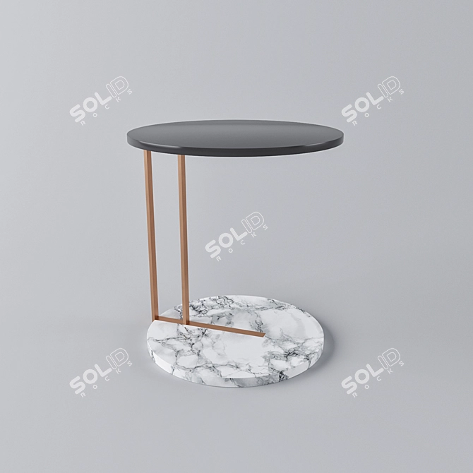 Modern Round Coffee Table 3D model image 1