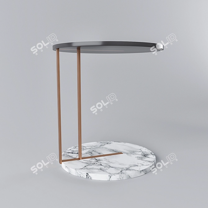 Modern Round Coffee Table 3D model image 2