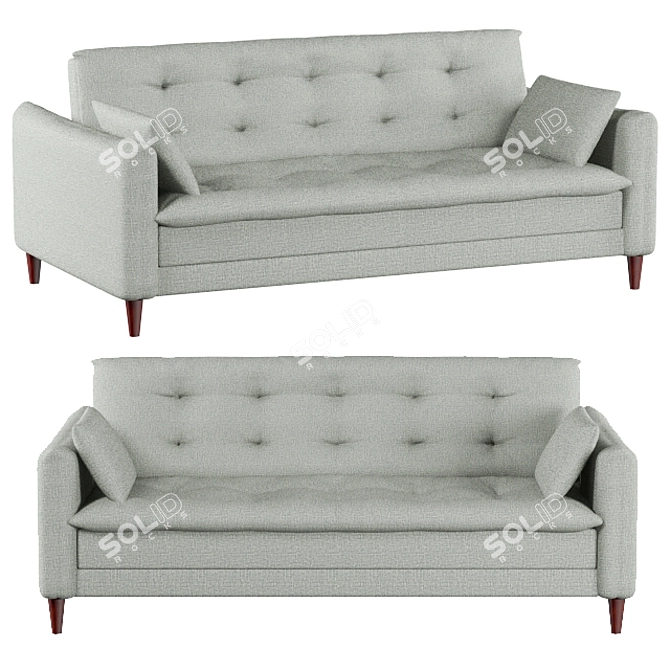 Modern Grey Sofa-Bed Marilia 3D model image 1