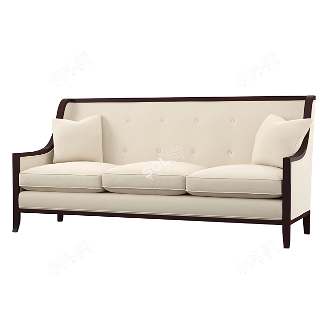 Stylish 2-Seater Sofa 3D model image 1