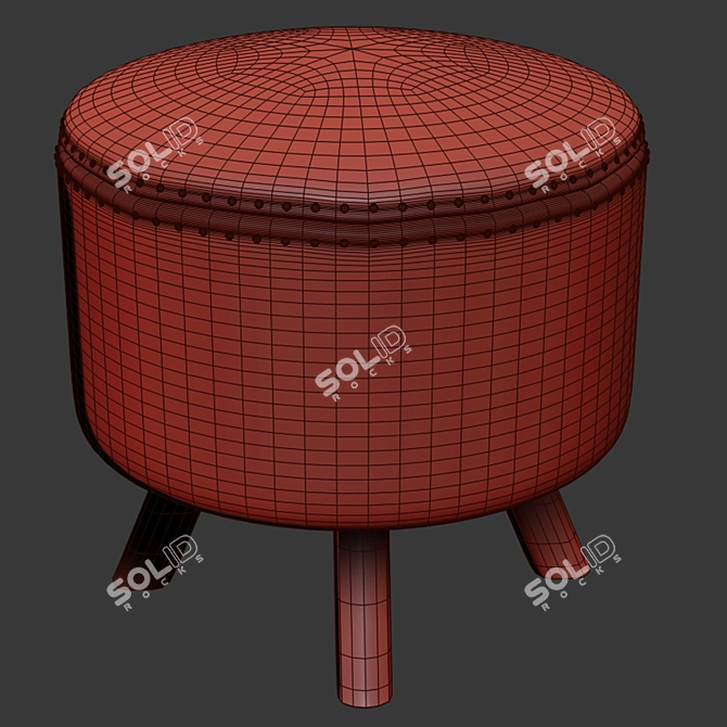Versatile Alfred Poufs for Stylish Comfort 3D model image 2