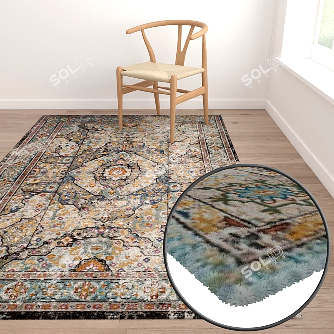 Luxury Carpet Set: High-Quality Textures for Enhanced Renders 3D model image 2