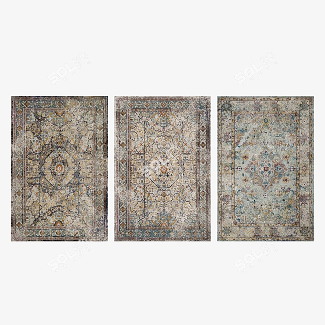 Luxury Carpet Set: High-Quality Textures for Enhanced Renders 3D model image 3