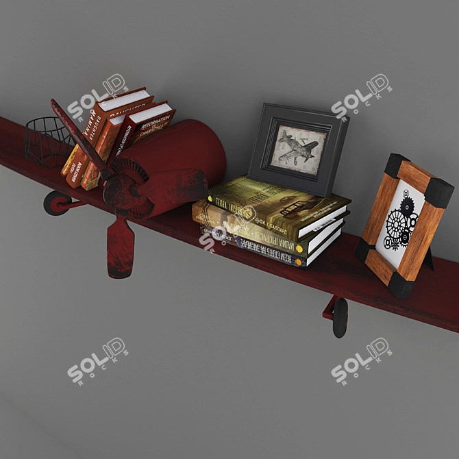 Aviator Loft Bookshelf 3D model image 2