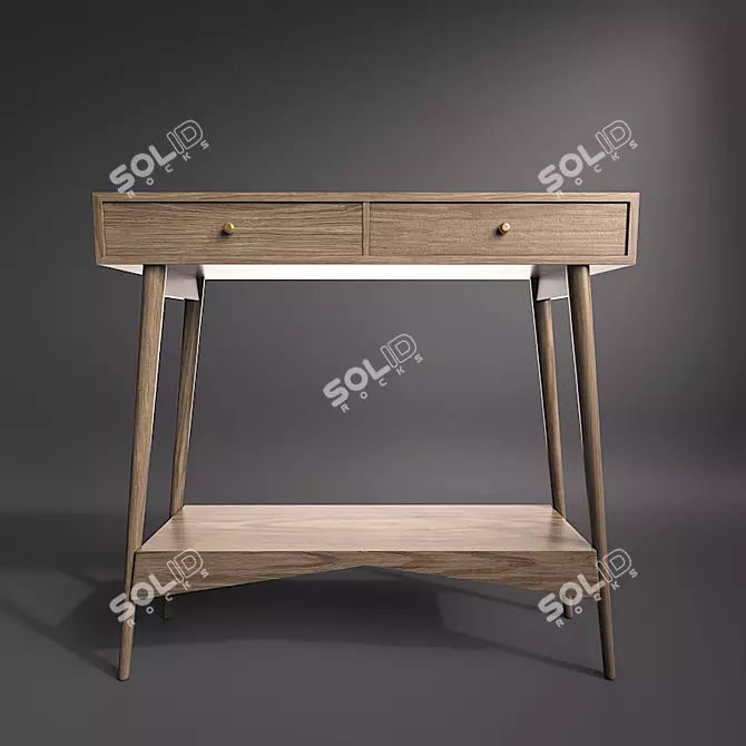 Slim Modern Console Table 3D model image 1