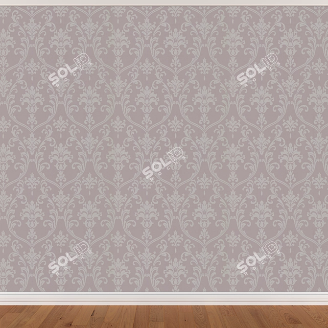 Seamless Wallpaper Set - 3 Colors 3D model image 3