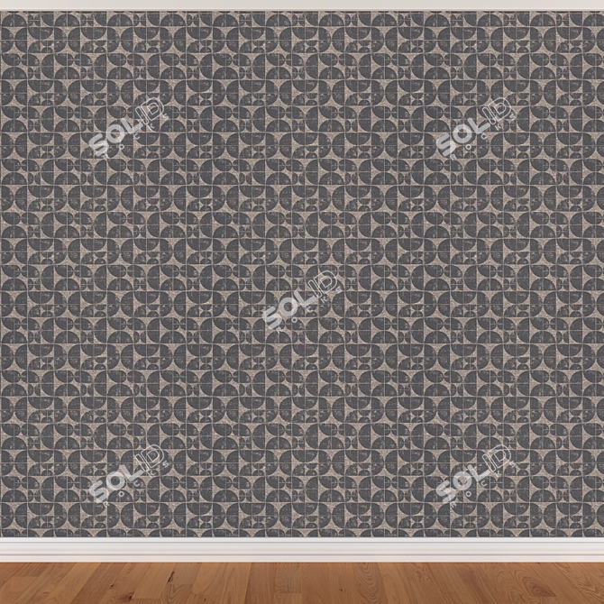 Seamless Wallpaper Set - 3 Colors 3D model image 2