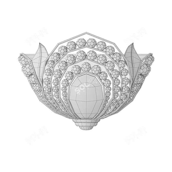 Elegant Bagues Paris Wall Sconce 3D model image 2