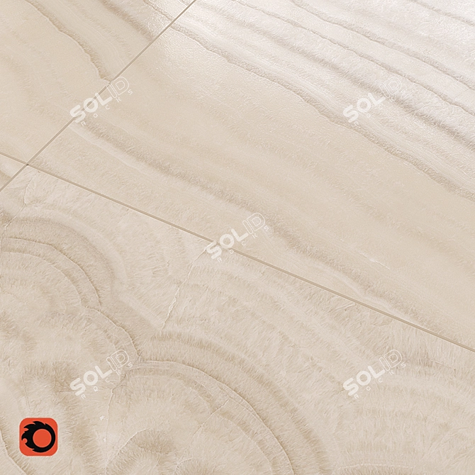 Beige Onyx Floor Tile: Luxury and Elegance 3D model image 3