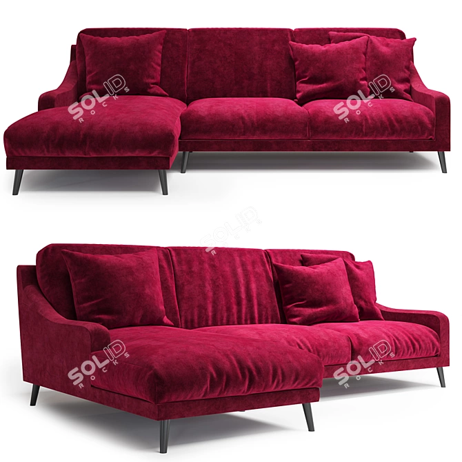  Revival Retro Lounge Sofa 3D model image 1