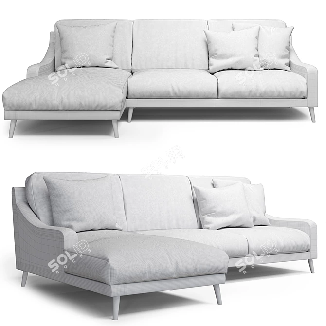  Revival Retro Lounge Sofa 3D model image 3