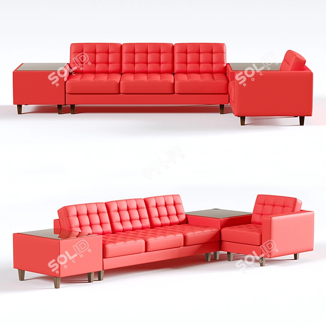 Cosmo 4-Seater Sofa: Modern Comfort for Your Home 3D model image 1