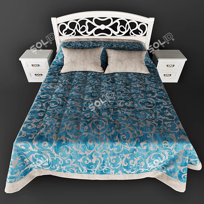 Tiffany Shatura Bed Set 3D model image 2