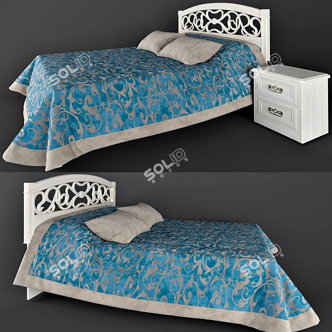 Tiffany Shatura Bed Set 3D model image 3