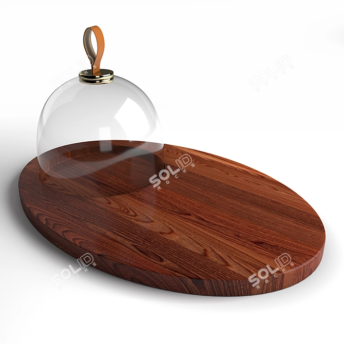 Elevate: Prospect Glass Dome Serving Board 3D model image 1