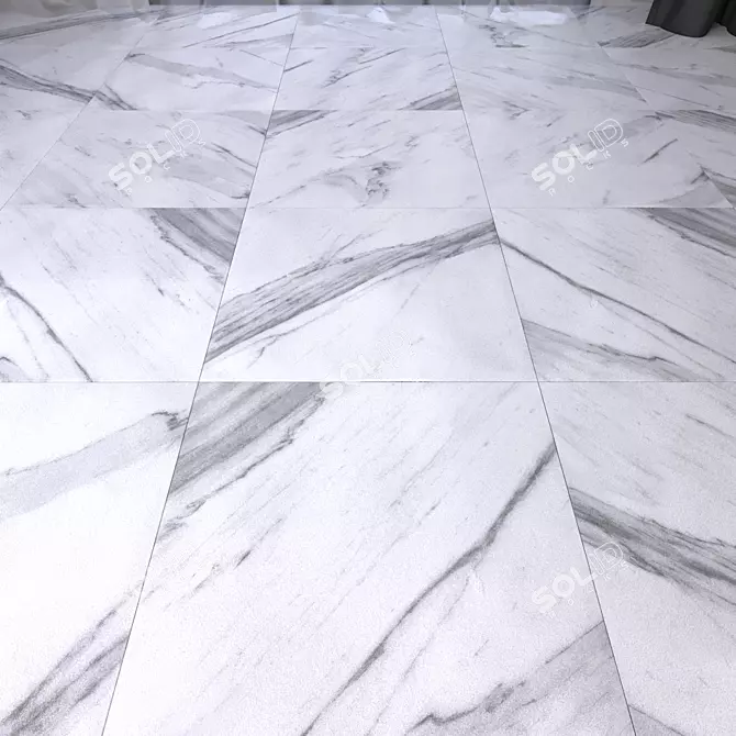 Elegant Marble Floor Tiles 3D model image 1