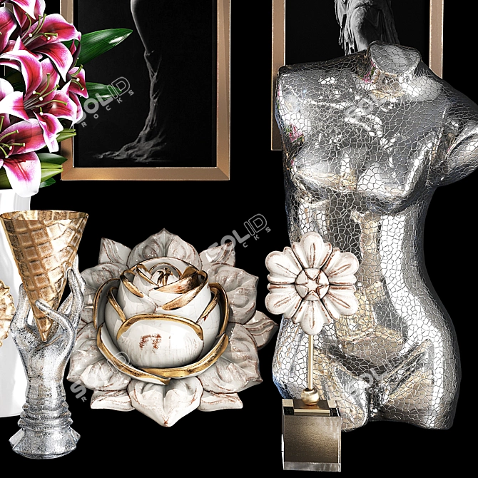 Elegant Decor Set 42: Realistic Design, V-Ray Rendering 3D model image 2