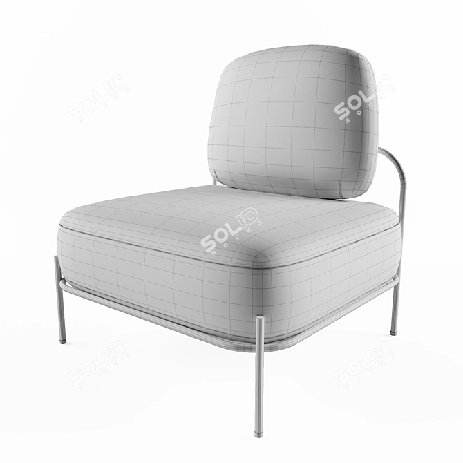 Polly Soft Chair: Stylish Comfort 3D model image 3