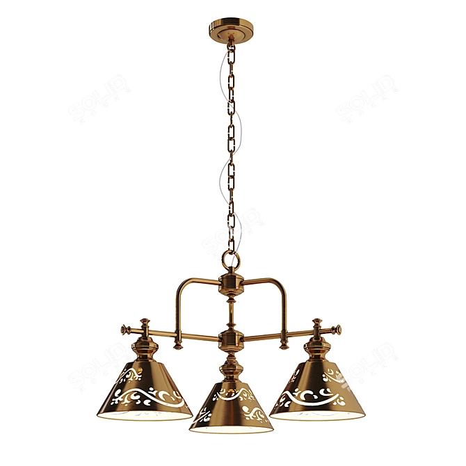 Elegant Kensington Chandelier 3D model image 2