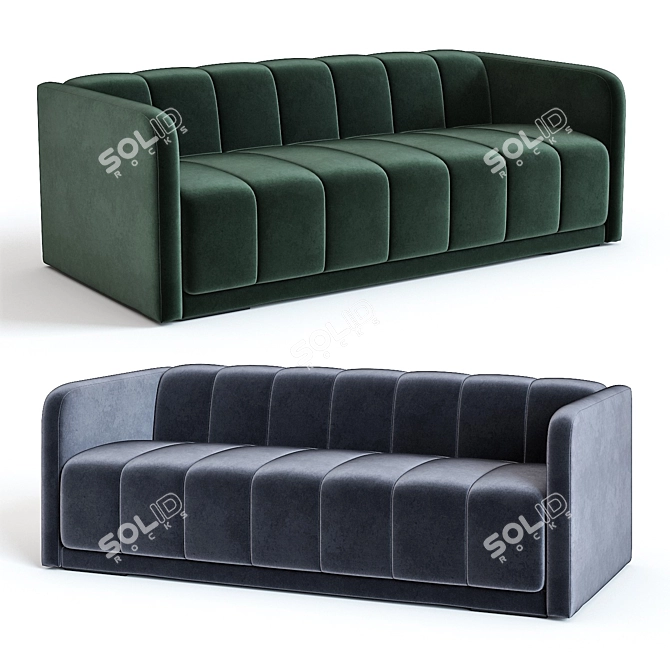 West Elm Bardot Sofa: High-Detailed 3D Model 3D model image 1