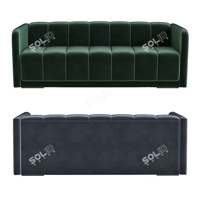 West Elm Bardot Sofa: High-Detailed 3D Model 3D model image 2