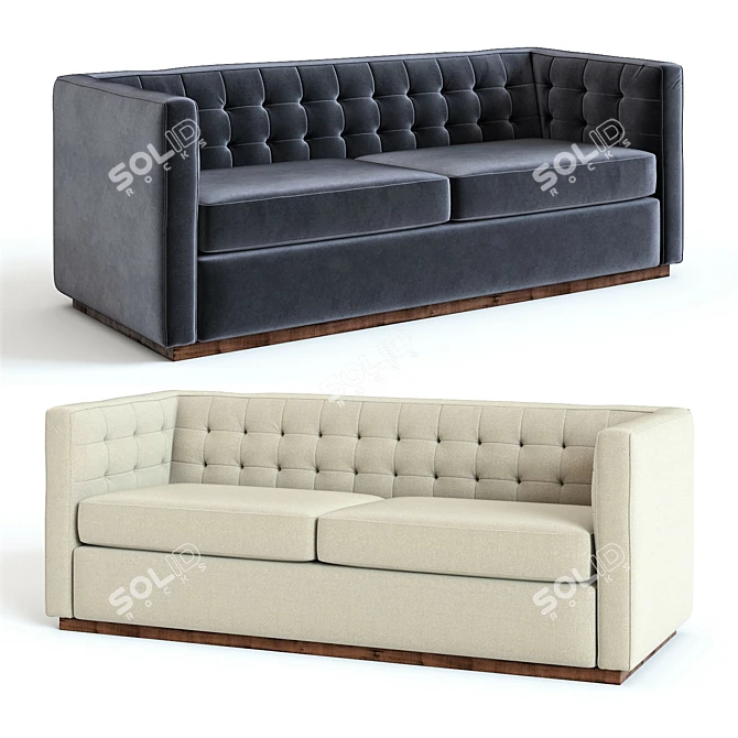 West Elm Rochester - Stylish Sofa for Modern Interiors 3D model image 1