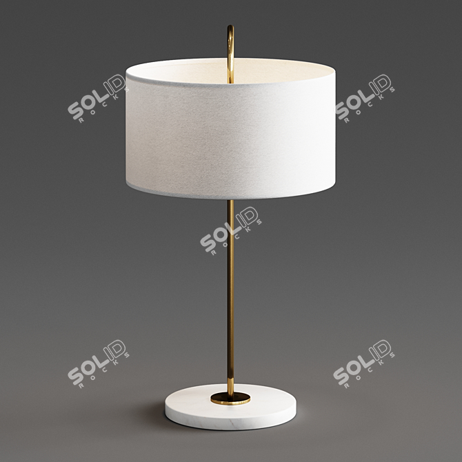 Elegant Marston Table Lamp - 84cm Height 3D model image 2