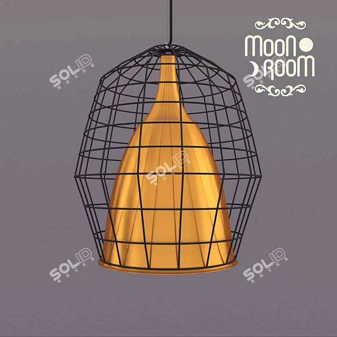 Modern Metal Cooper Workshop Light 3D model image 1