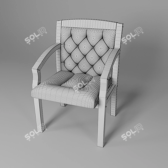 Soft Office Chair with 34466 Polygons 3D model image 2