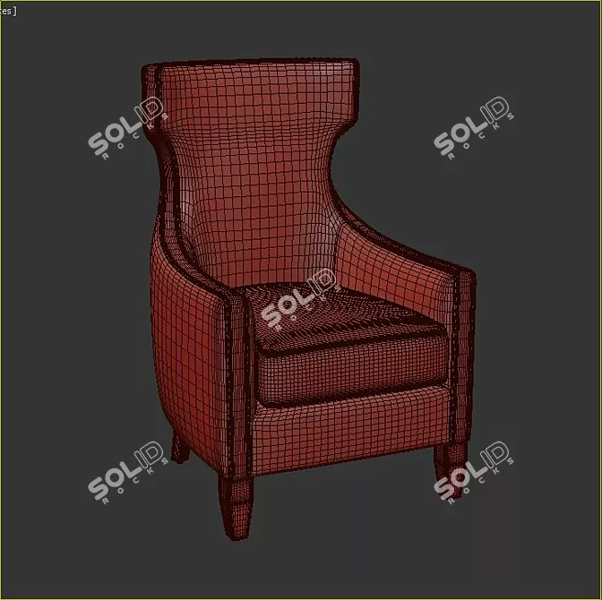 Cozy Comfort Arm Chair 3D model image 3