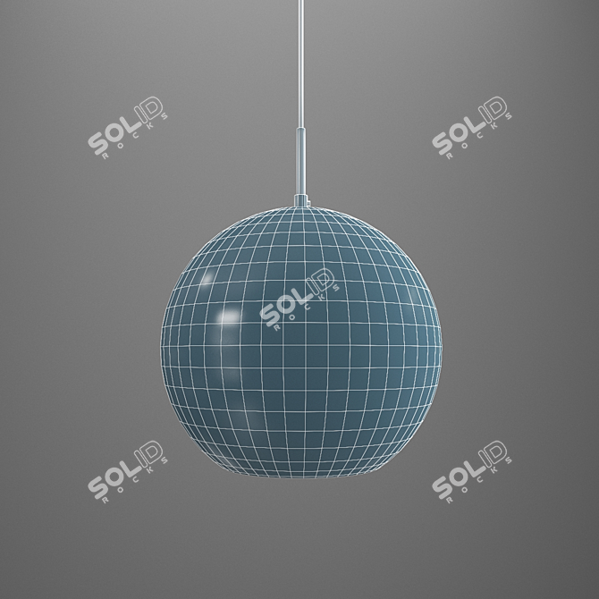 Golden Glow Suspended Lumina D20: Elegant and Eye-Catching 3D model image 3