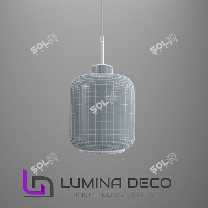 Alacosmo Rose Gold Pendant: Lumina Deco Elegance 3D model image 3